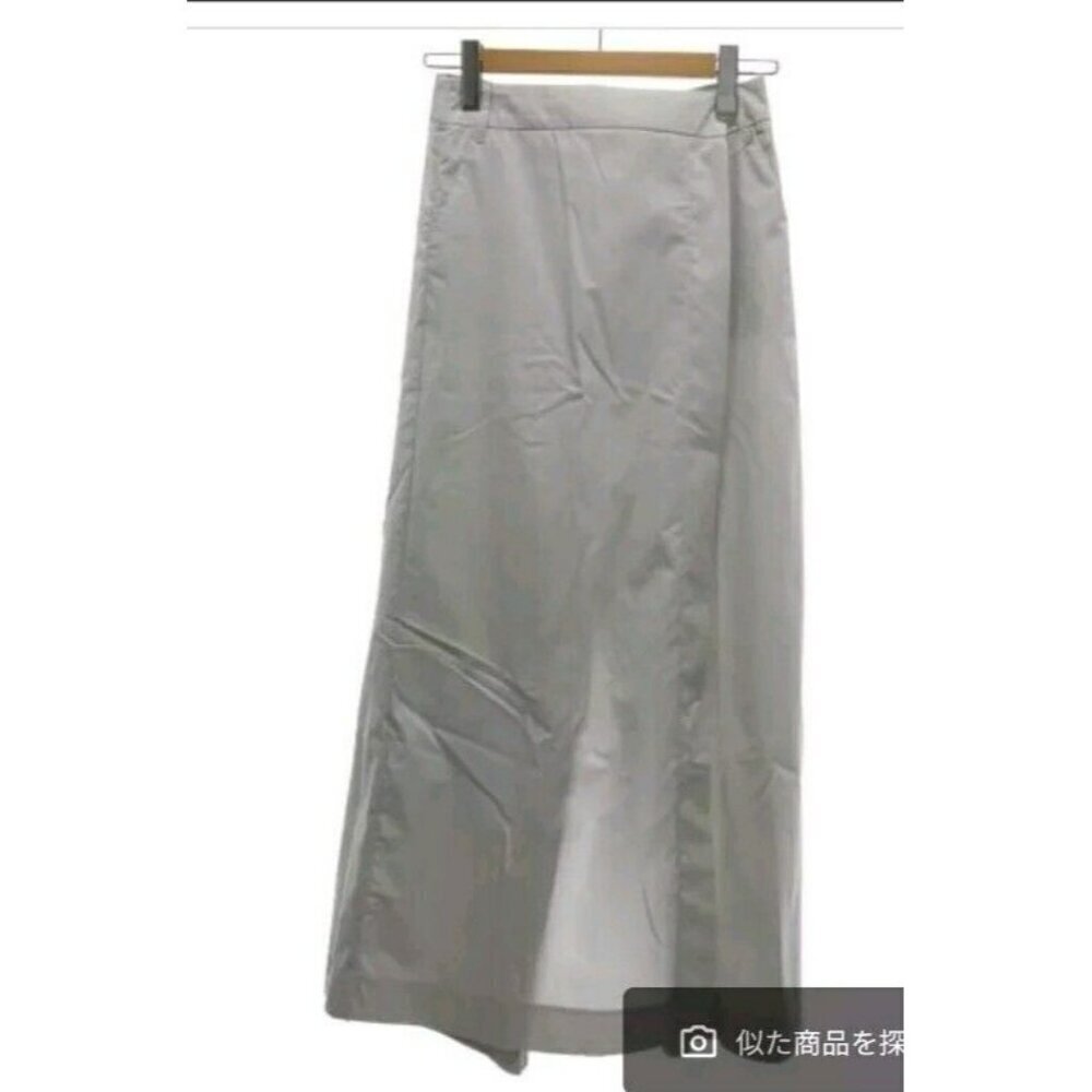 Zara Pants Xs Gray Pareo Wrap Waist 14" Straight Wide Leg Flowy 7385 423
